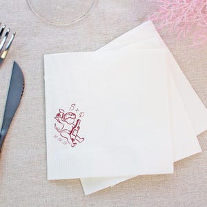 Personalized Wedding Napkins, Custom Monogram Napkins, Cocktail Luncheon Dinner Guest Towels, Fun Beverage Party, Elegant Event Napkins