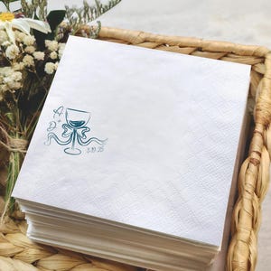Personalized Napkins, Custom Wedding Napkins,Modern Monogram Napkins,Cocktail Luncheon Dinner Napkins,Custom Guest Towels,Perfect for Events