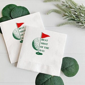 Best Shot Of The Day Napkins, Funny Golf Napkins For Parties, Cocktail Beverage Napkins, Rehearsal Dinner Guest Towels, Golf Event Decor