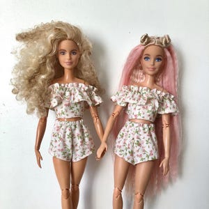 Top and shorts clothes for 1/6 scale doll, 11.5&quot;, 12&quot;, 30 cm, outfit for Poppy Parker, Integrity, fashionistas, Fashion Doll Clothing