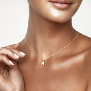 Collar con inicial de oro personalizado – Colgante de letra de acero inoxidable, gargantilla delicada – Regalo de joyería personalizado para mujer