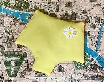 lavender sachet - panty shaped - in buttercup yellow cotton
