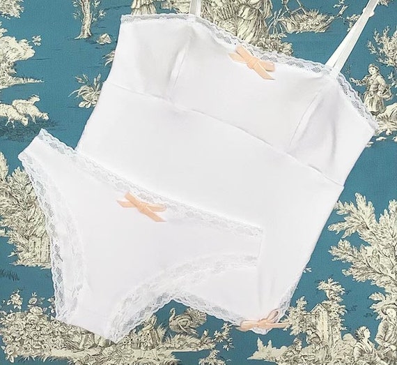 Sustainable Cotton Underwear White Low Rise Bikini Style Organic Cotton 