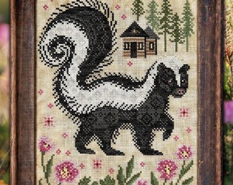 Counted Cross Stitch, A Year in the Woods II, Northern Cardinal, Crow, Koala, Wolf, Wildlife Animals, Cottage Garden Samplings, PATTERN ONLY