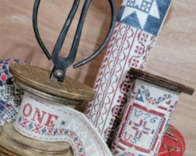 Counted Cross Stitch Pattern, Patriotic Spools, Americana, Spool ...