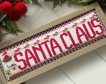 Counted Cross Stitch Pattern, Santa Claus, Word Swap, Christmas Decor, Reindeer, Stitching with the Housewives, PATTERN ONLY