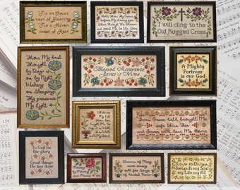 Counted Cross Stitch Pattern, Sunday Stitches, Hymn Booklet, Religious Songs, Hymns, Heartstring Samplery, PATTERN ONLY