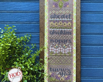 Cross Stitch Pattern, Summer Folk, Seasonal Alphabet Sampler, Butterflies, Summer Decor, Flower Motifs, Hands On Design, PATTERN ONLY