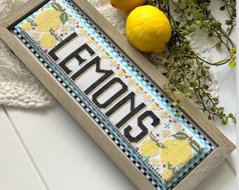 Counted Cross Stitch Pattern, Lemons, Word Swap, Stitching Decor, Word Play, Summer, Stitching with the Housewives, PATTERN ONLY