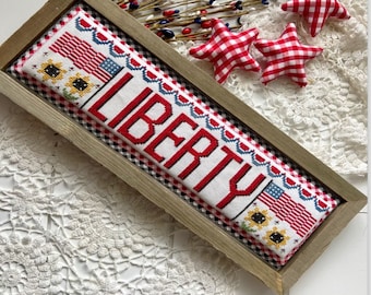 Counted Cross Stitch Pattern, Liberty, Word Swap, Stitching Decor, Word Play, Stitching with the Housewives, PATTERN ONLY