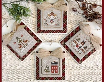 Counted Cross Stitch, Winter Petites, Winter Decor, Angel, Reindeer, Snow Scene, Little House Needleworks, PATTERN ONLY