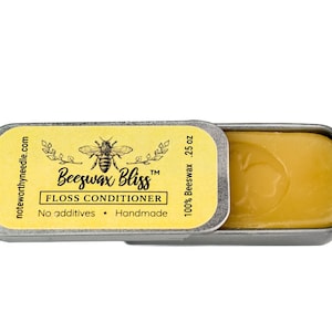 Beeswax Bliss, Slide Lid Tin, Floss Conditioner, 100% Natural Beeswax, Thread Conditioner, Janis Note, Noteworthy Needle