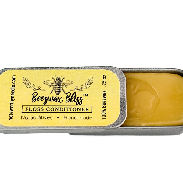 Beeswax Bliss, Slide Lid Tin, Floss Conditioner, 100% Natural Beeswax, Thread Conditioner, Janis Note, Noteworthy Needle