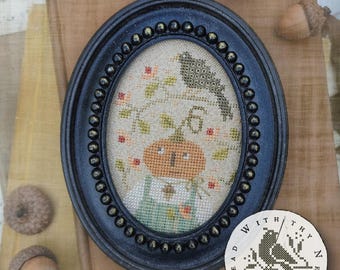 PRE-Order, Counted Cross Stitch Pattern, Jack O Lantern, Halloween Decor, Fall Decor, Pumpkin, Brenda Gervais, PATTERN ONLY