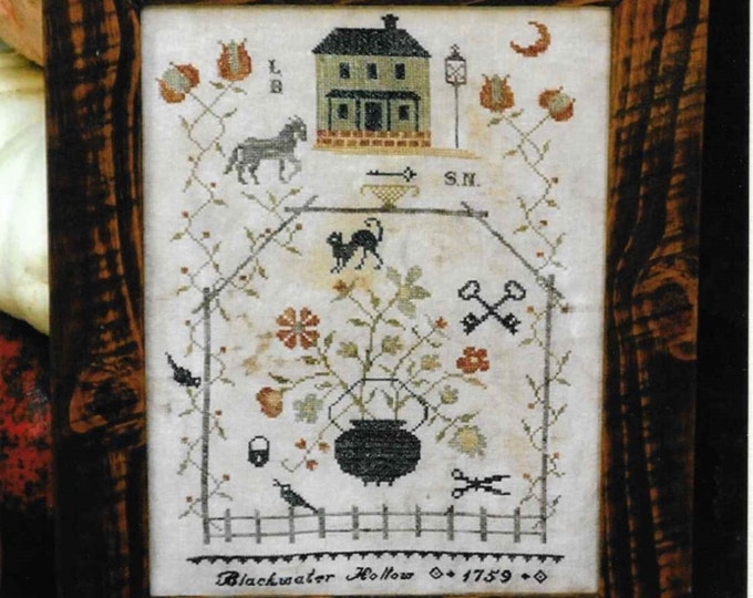 Counted Cross Stitch Pattern, Blackwater Hollow Sampler, Colonial Style ...