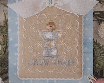 Counted Cross Stitch, Snow Angel, Pastel Collection, Christmas Decor, Christmas Ornaments, Country Cottage Needleworks, PATTERNS ONLY