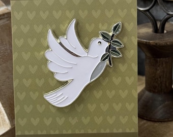 Dove Needle Minder, Peace Dove, Needle Nannies, Enamel Needle Minder, Needle Nanny, Needle Holder, Primrose Cottage