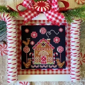 Cross Stitch Pattern, Candy Cane Coop, Christmas Decor, Candy Canes, Chickens, Stitching with the Housewives, PATTERN ONLY
