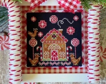 Cross Stitch Pattern, Candy Cane Coop, Christmas Decor, Candy Canes, Chickens, Stitching with the Housewives, PATTERN ONLY