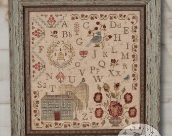Counted Cross Stitch Pattern, Every Opening Flower, Flower Basket, Alphabet Sampler, Floral Motifs, Brenda Gervais, PATTERN ONLY
