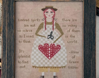 PRE-Order, Counted Cross Stitch Pattern, Anne with an "E", Folk Art, Primitive, Anne of Green Gables, Teresa Kogut, PATTERN ONLY