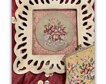 Counted Cross Stitch Pattern, Bouquet Bundle, Spring Decor, Pillow Ornament, Bowl Filler, Floral Motifs, Violets & Verses, PATTERN ONLY