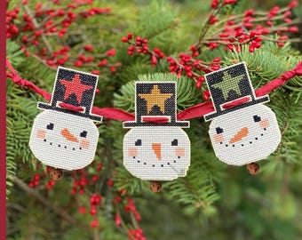 PRE-Order, Counted Cross Stitch Pattern, Frosty Garland Ornament, Christmas Decor, Snowmen, Teresa Kogut, PATTERN ONLY