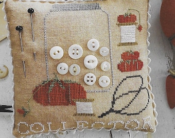Counted Cross Stitch Pattern, I Collect, Pincushions, Cross Stitch, Tomato Pincushion, Sewing Accessory, Brenda Gervais, PATTERN ONLY