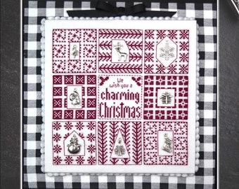 Counted Cross Stitch Pattern, Charming Christmas, Christmas Decor, Pillow Ornament, Charms, Noteworthy Needle, PATTERN ONLY