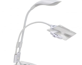 ViviLux, Task Lamp, Craft Light, Sewing, Desk Lamp, Travel Lamp, 6in x 4in Optical Grade 3x Magnifier, US Plug
