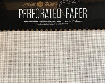 Perforated Paper, 18ct, 14ct, White, Brown, Craft Supply, Cross Stitch Notion, Embroidery Notion, Christmas Ornament, Scrapbook, Mill Hill