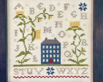 Counted Cross Stitch, Summer Sampler, Summer Decor, Flower Motifs, Alphabet Sampler, Annie Turner, The Proper Stitcher, PATTERN ONLY
