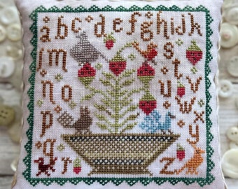 Counted Cross Stitch Pattern, Flock Together Sampler, Primitive Decor, Lucy Beam, Love in Stitches, Rebecca Noland, PATTERN ONLY