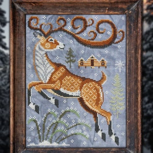 Counted Cross Stitch, A Year in the Woods, The Reindeer, Woods, Woodland Animals, Cottage Garden Samplings, PATTERN ONLY