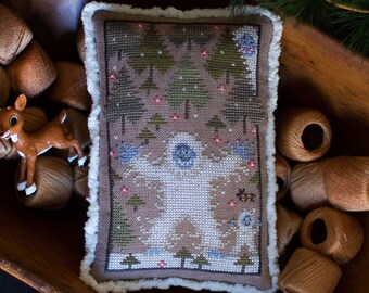 Counted Cross Stitch Pattern, Abominable Bundle, Christmas Decor, Abominable Snowman, Primitive Decor, Plum Street Samplers, PATTERN ONLY