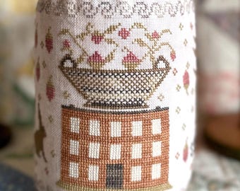 PRE-Order, Counted Cross Stitch Pattern, The Name's Berry, Strawberry, Pin Drum, Love in Stitches, Rebecca Noland, Lucy Beam, PATTERN ONLY