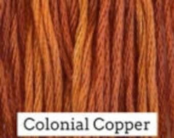 Classic Colorworks, Colonial Copper, CCT-170, 5 YARD Skein, Hand Dyed Cotton, Embroidery Floss, Counted Cross Stitch,Hand Embroidery Thread