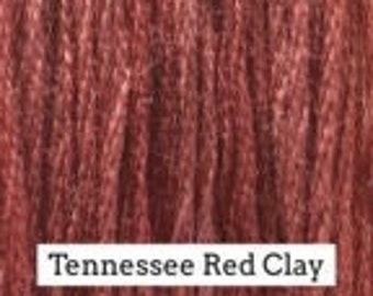 Classic Colorworks, Tennessee Red Clay, CCT-131, 5 YARD Skein, Hand Dyed Cotton, Embroidery Floss, Counted Cross Stitch, Embroidery Thread