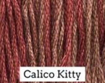 Classic Colorworks, Calico Kitty, CCT-096, 5 YARD Skein, Hand Dyed Cotton, Embroidery Floss, Counted Cross Stitch, Embroidery Thread