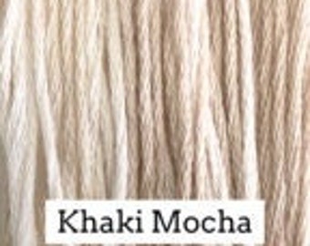 Classic Colorworks, Khaki Mocha, CCT-055, 5 YARD Skein, Hand Dyed Cotton, Embroidery Floss, Counted Cross Stitch,Hand Embroidery Thread