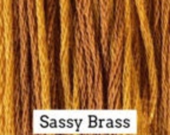 Classic Colorworks, Sassy Brass, CCT-071, 5 YARD Skein, Hand Dyed Cotton, Embroidery Floss, Counted Cross Stitch,Hand Embroidery Thread