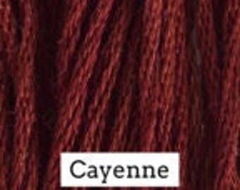 Classic Colorworks, Cayenne, CCT-193, 5 YARD Skein, Hand Dyed Cotton, Embroidery Floss, Counted Cross Stitch, Embroidery Thread