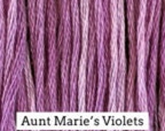 Classic Colorworks, Aunt Marie's Violet, CCT-061, 5 YARD Skein, Hand Dyed Cotton, Embroidery Floss, Counted Cross Stitch, Hand Embroidery