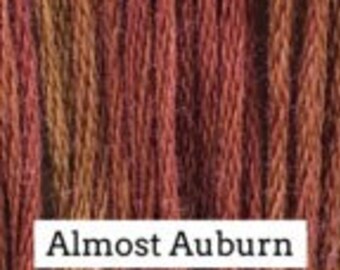 Classic Colorworks, Almost Auburn, CCT-156, 5 YARD Skein, Hand Dyed Cotton, Embroidery Floss, Counted Cross Stitch, Hand Embroidery Thread