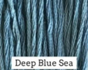 Classic Colorworks, Deep Blue Sea, CCT-065, 5 YARD Skein, Hand Dyed Cotton, Embroidery Floss, Counted Cross Stitch, Hand Embroidery Thread