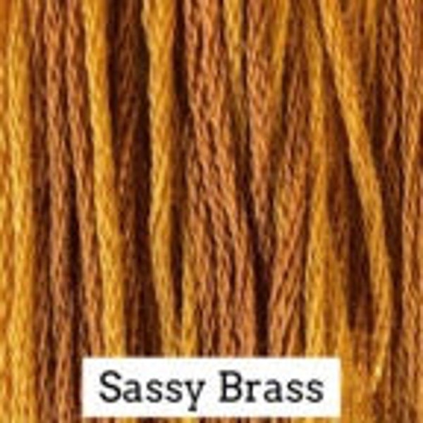 Classic Colorworks, Sassy Brass, CCT-071, 5 YARD Skein, Hand Dyed Cotton, Embroidery Floss, Counted Cross Stitch,Hand Embroidery Thread