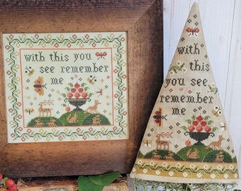 Counted Cross Stitch Pattern, Remember Me Sampler and Tree, Delaware Motifs, Historical, Hello From Liz Mathews, PATTERN ONLY