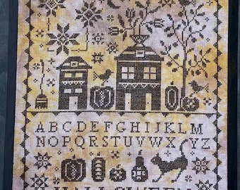 Counted Cross Stitch, Sampler Holidays, Halloween, Halloween Decor, Motifs, Emily Pengelly, Blueberry Ridge Design, PATTERN ONLY
