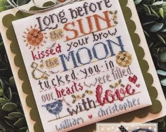 Counted Cross Stitch Pattern, I'm New Here, Birth Announcement, Baby Sampler, Child's Keepsake, Hands On Design, PATTERN ONLY