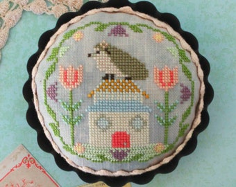 Counted Cross Stitch Pattern, Hedgehog House, Garden Decor, Hedgehog, Happy Habitats, Cottage Chic, Lindy Stitches, PATTERN ONLY